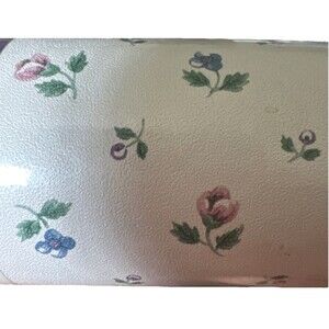 Vintage Floral Wallpaper Pink Blue Berries Cottagecore 90s Shabby Chic 56 sq ft